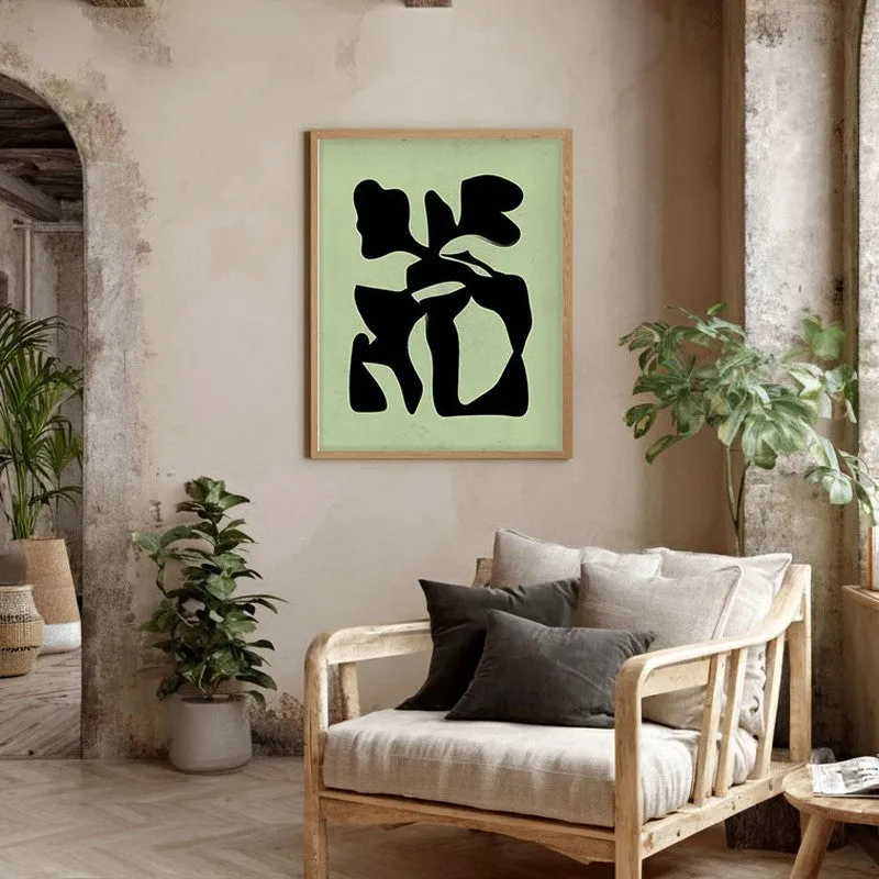 Modern Totem Canvas Wall Painting With Brown Frame media 5