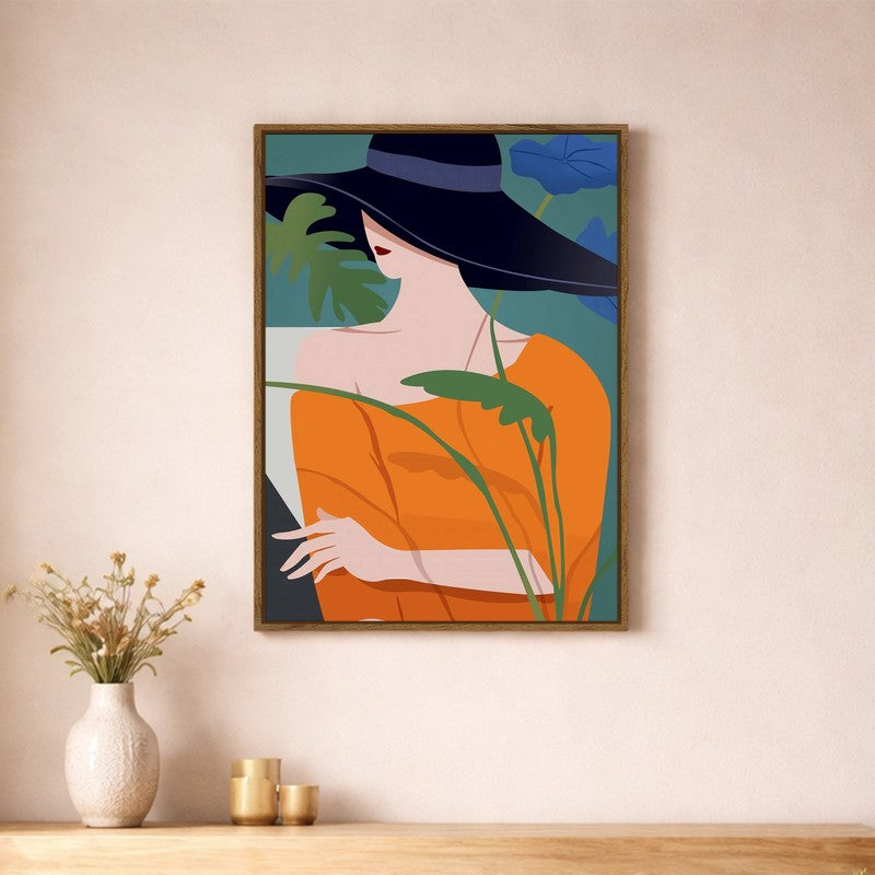 Abstract Nari Canvas Wall Art With Frame