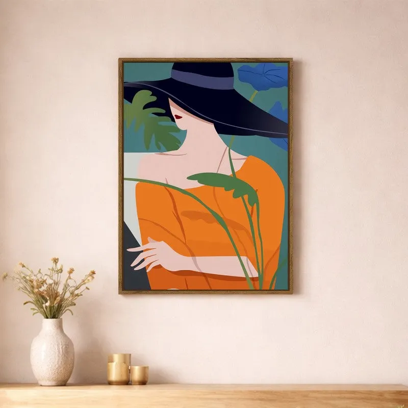 Abstract Nari Canvas Wall Art With Frame media 1