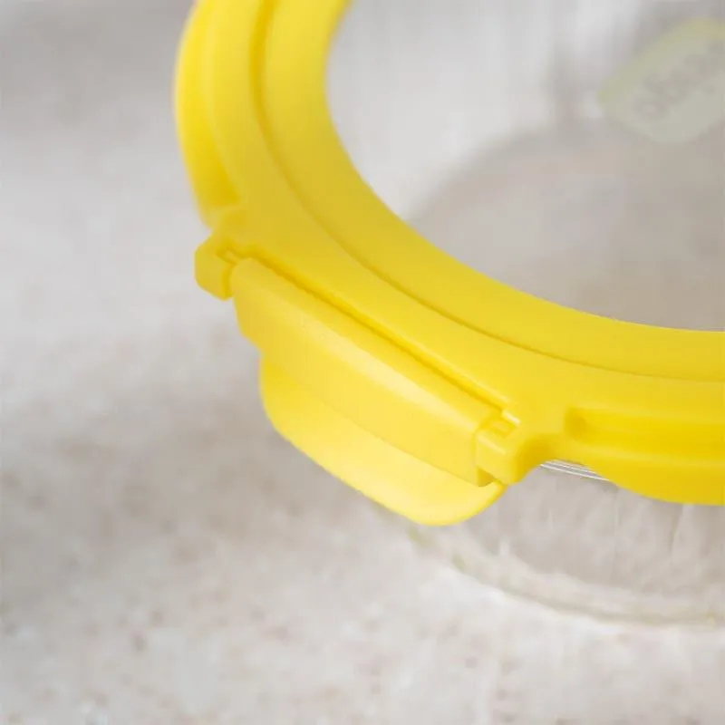 Iva Yellow Glass Lunch Box (620 ML) - Set Of Three media 4