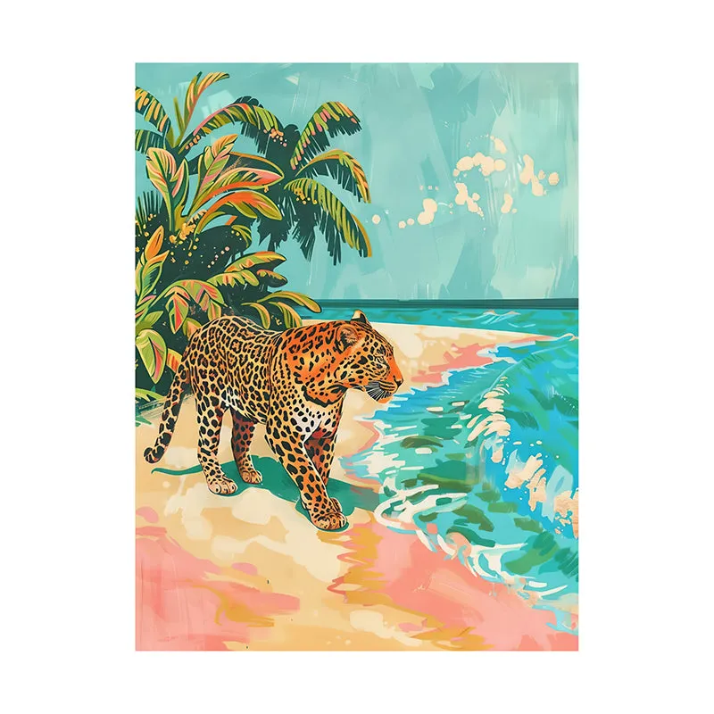 Tropical Prowler Wall Painting - Set Of Two media 4