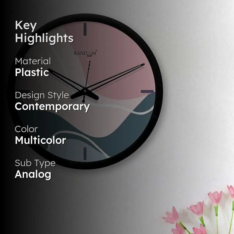 By the Beach Wall Clock - Pink media 2
