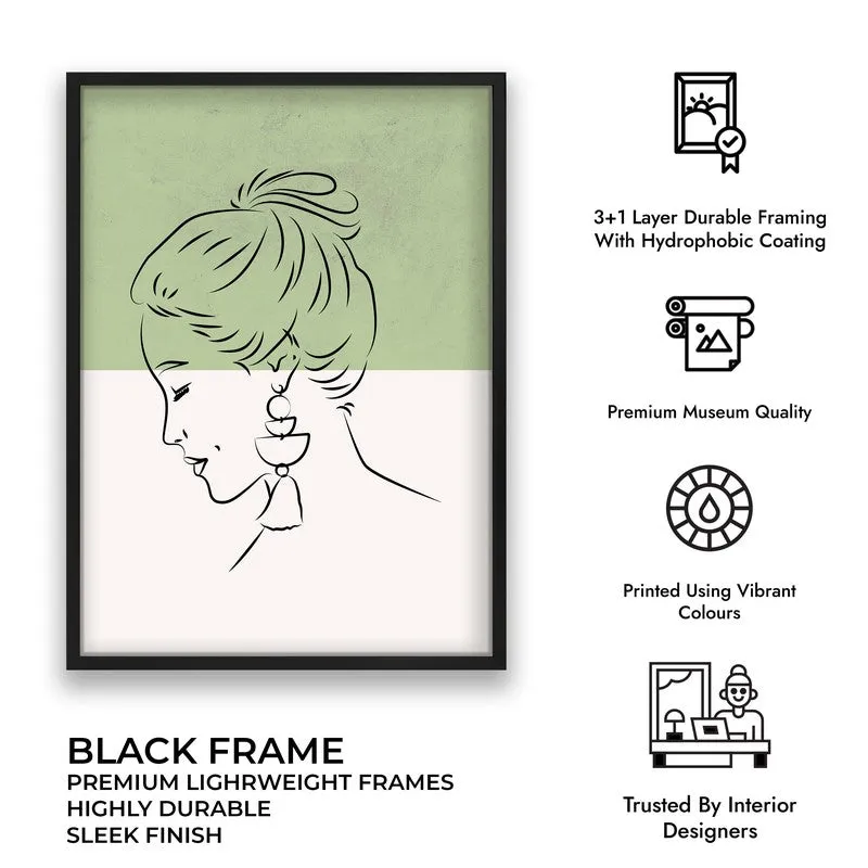 Ethereal Sketch Canvas Wall Painting With Black Frame media 8