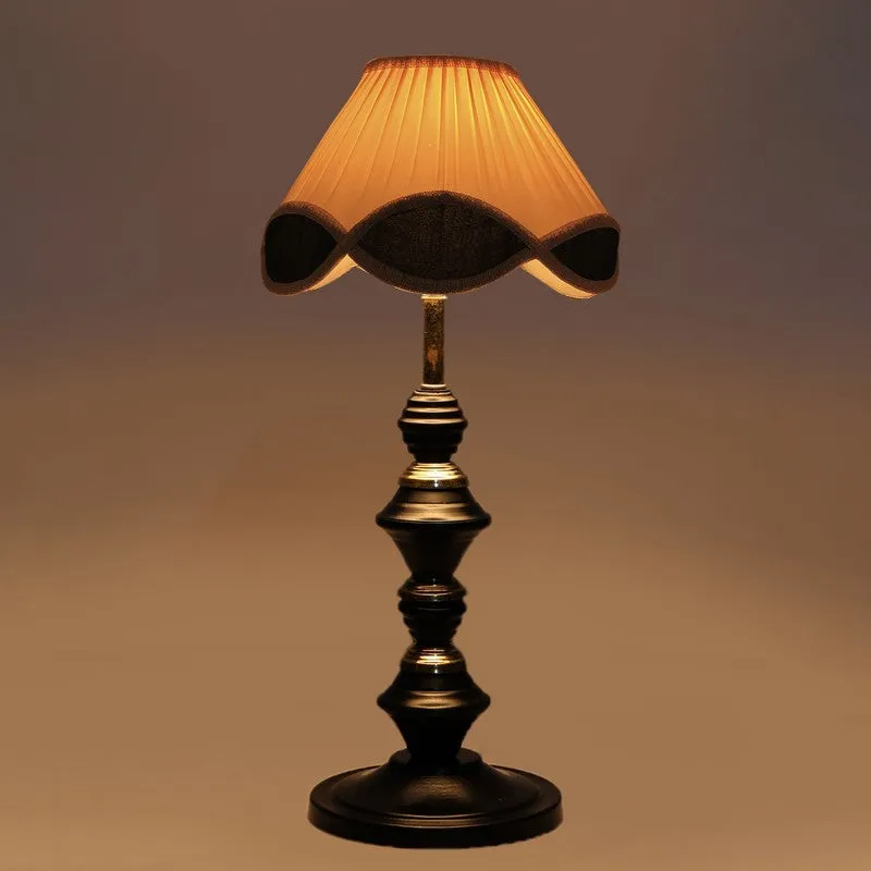 Glevyx Cotton Table Lamp With Iron Base - Ivory media 6