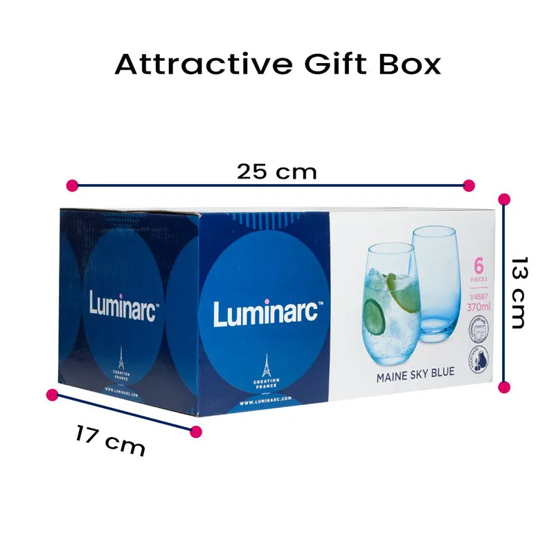 Luminarc Maine Glass (370 mL/Blue) - Set Of Six media 7