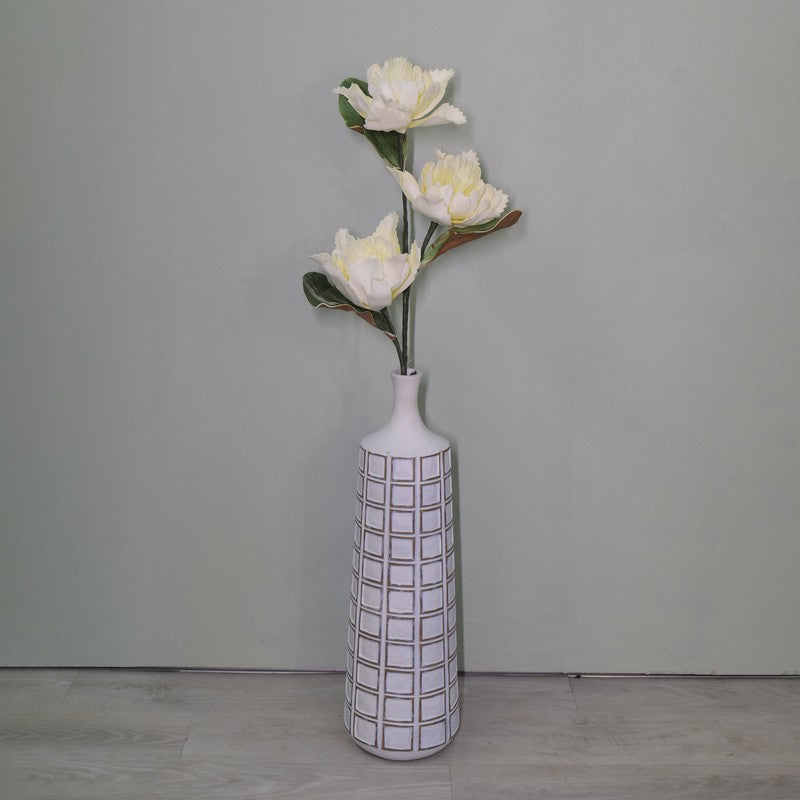 Artistic Take On Artificial Dahlia Flower Stem - White media 3