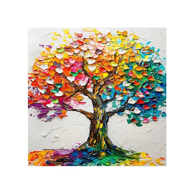 Colorful Flowering Tree Wall Painting media 5