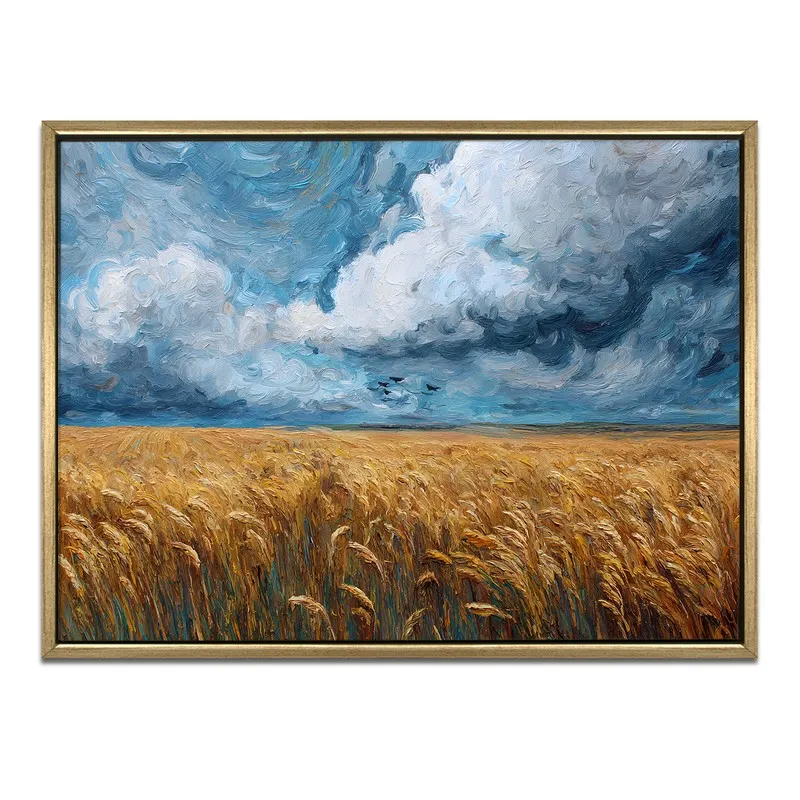 Rolling Grain Canvas Wall Painting With Frame media 3