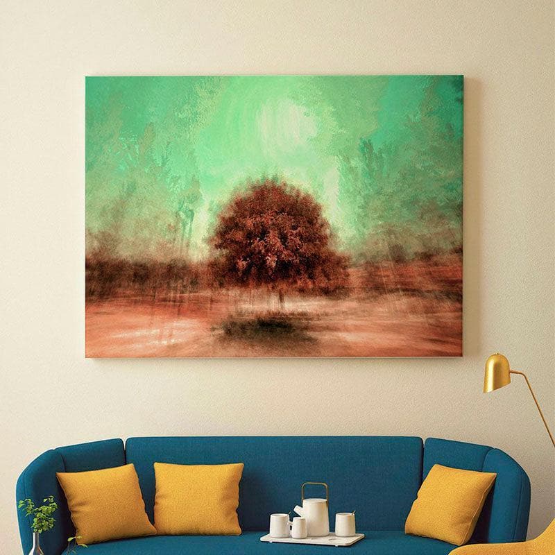 The Oak Tree Abstract Canvas Painting - Gallery Wrap