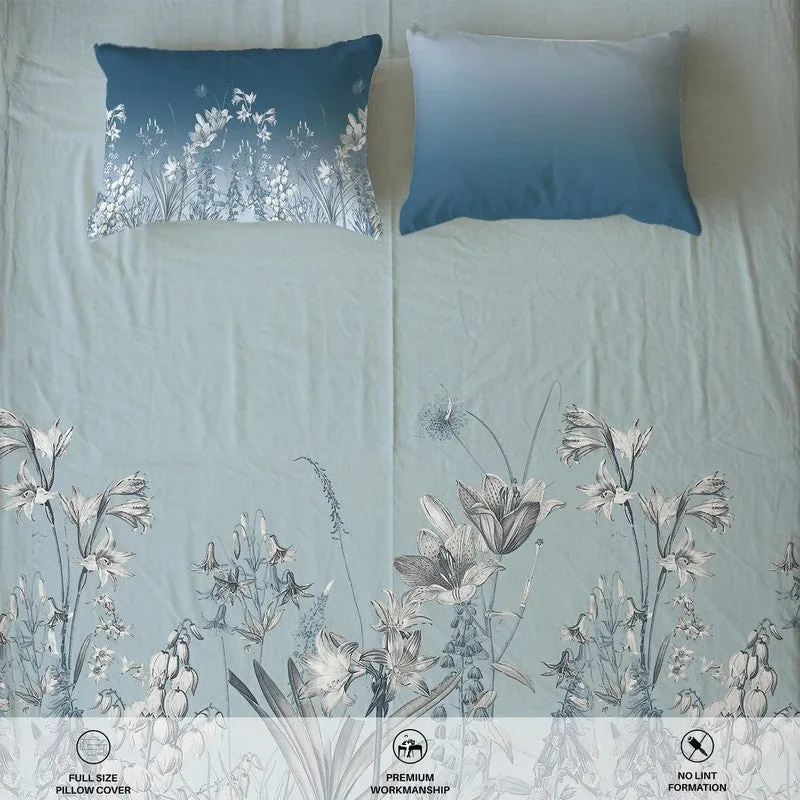 Urban Space SubtleGlam Cotton Bedsheet (Blue) - 300 TC media 6