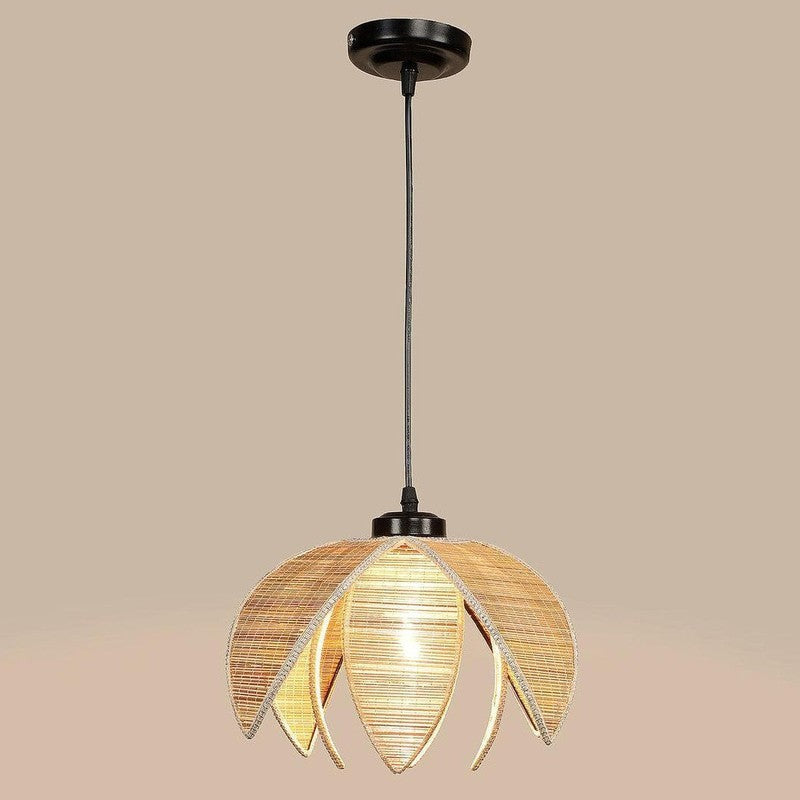 Lotus Bamboo Cane Ceiling Lamp image 6