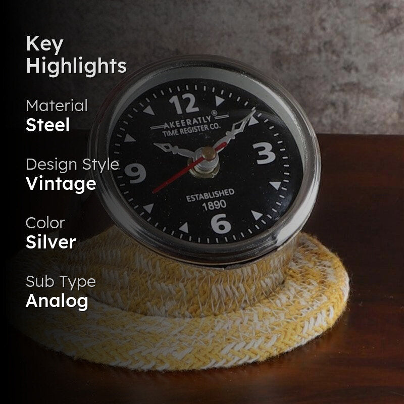 Risto Steel Table Clock media 2