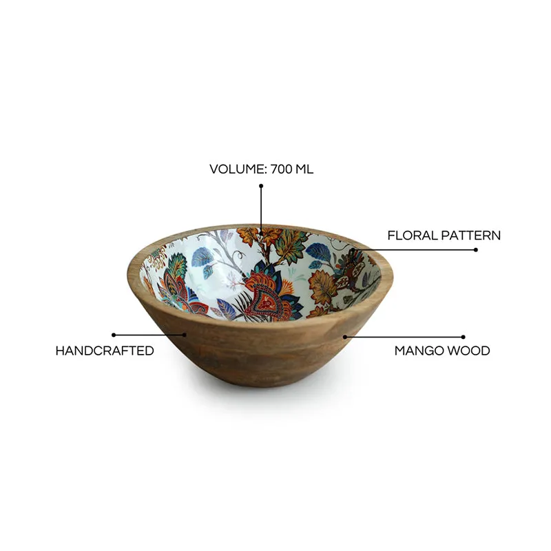 Upavana Mango Wood Salad Bowl - 700 mL - 5