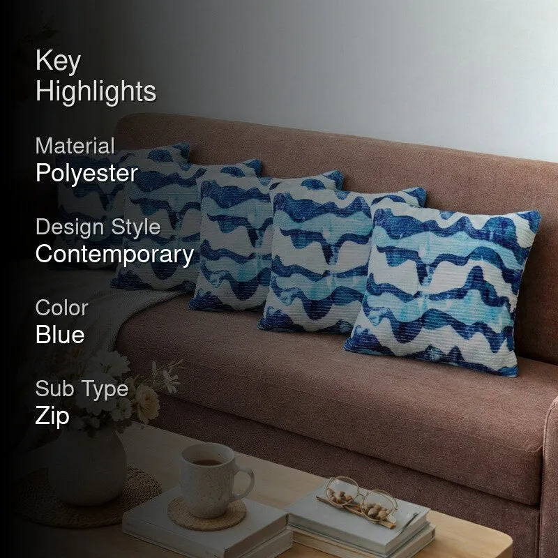 RythmFlow I Cushion Cover - Blue media 2