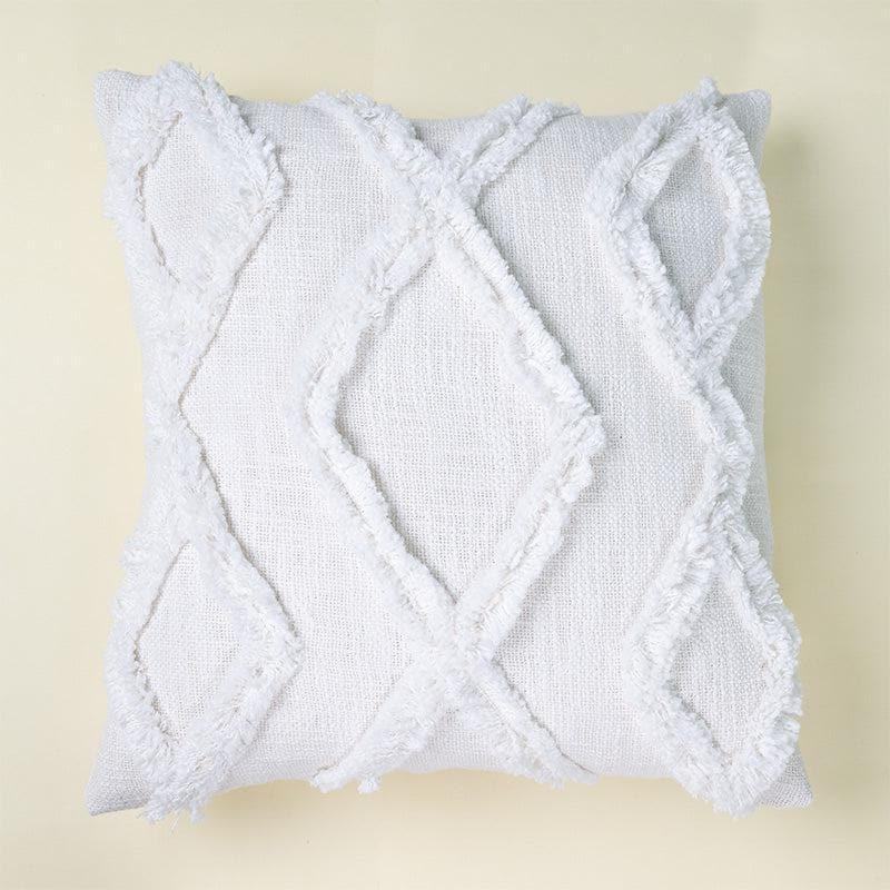 Pristine White Tufted Cushion Cover - Set Of Two media 3