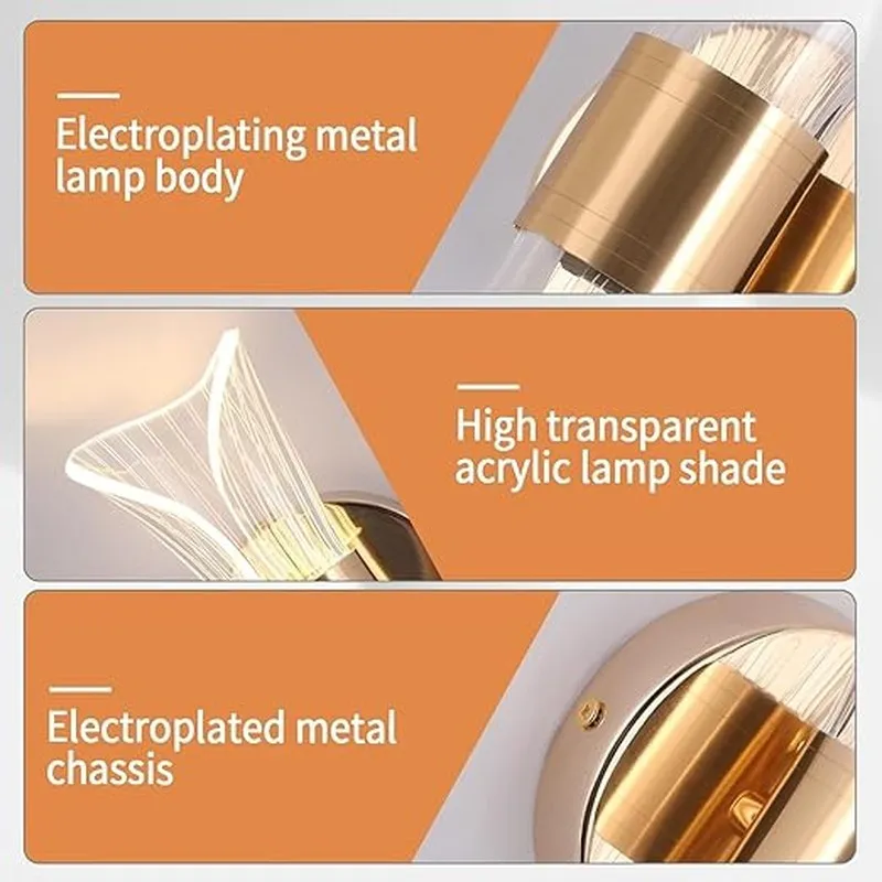 Luminous Twist Acrylic & Metal Wall Lamp media 5