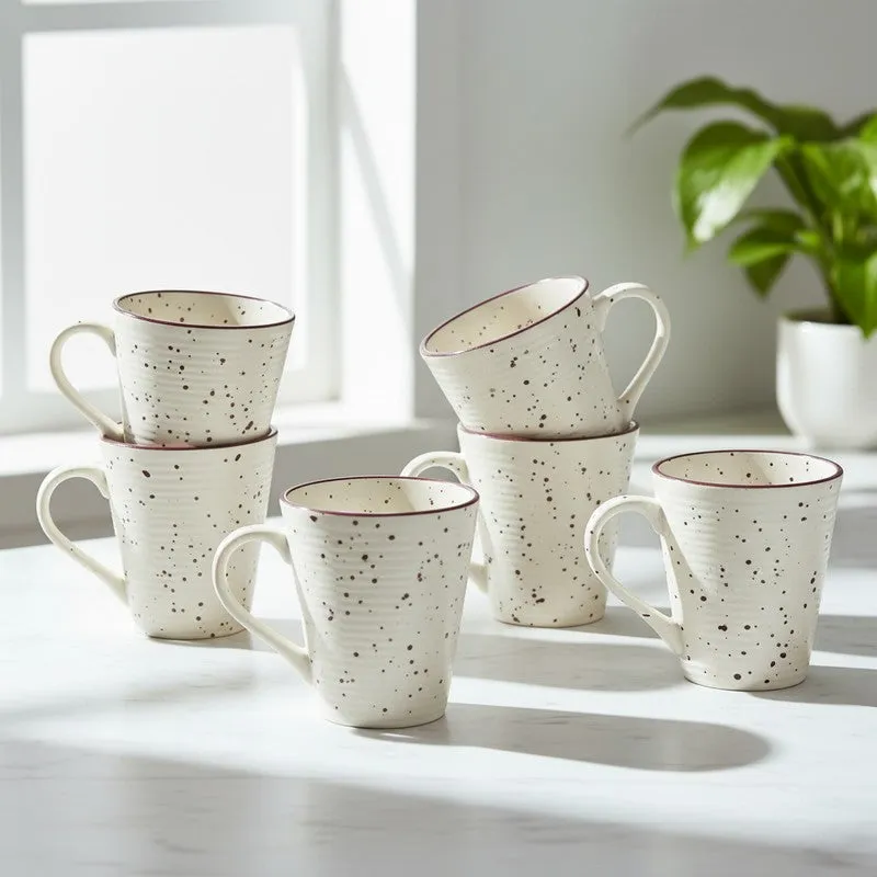 Ceramic Ceramic Coffee Mug (250 mL Each) - Set Of Six media 1