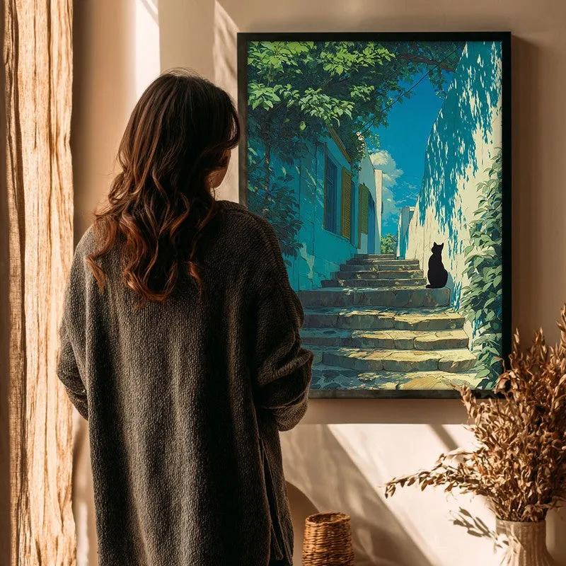 Shadow Play Canvas Wall Painting - Black Frame media 4