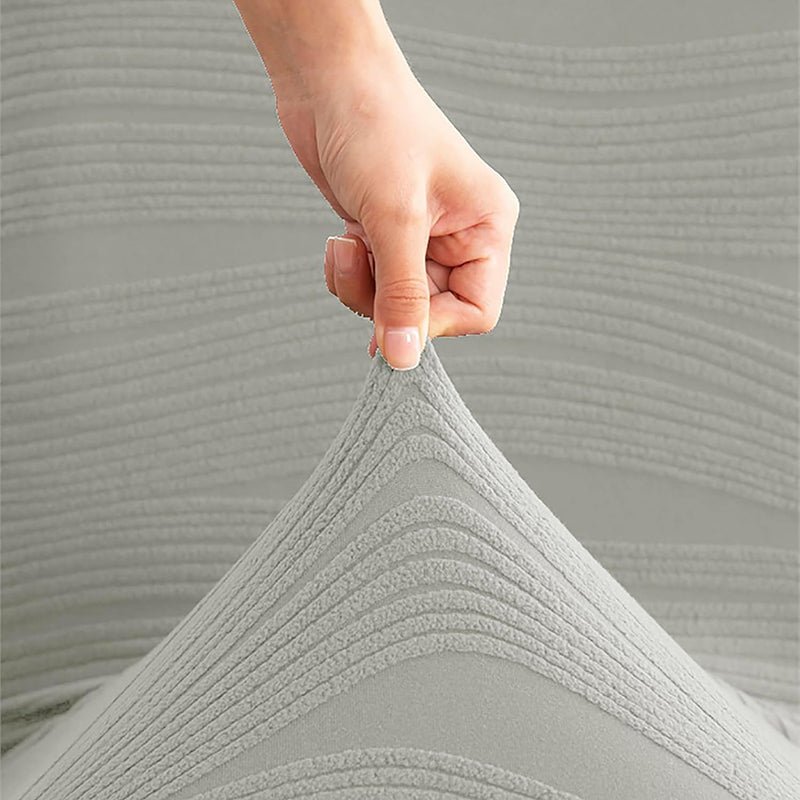Wrapiq Solid Polyester Chair Cover (Light Grey) - Set Of Four media 5
