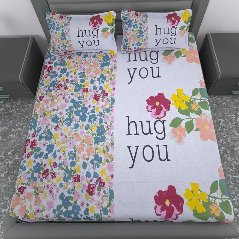 Fleur Jardin Hugs Floral Cotton Bedsheet - 144 TC media 3