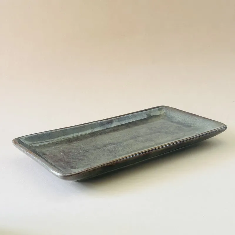 Ceramic Rectangular Platter - Olive media 3