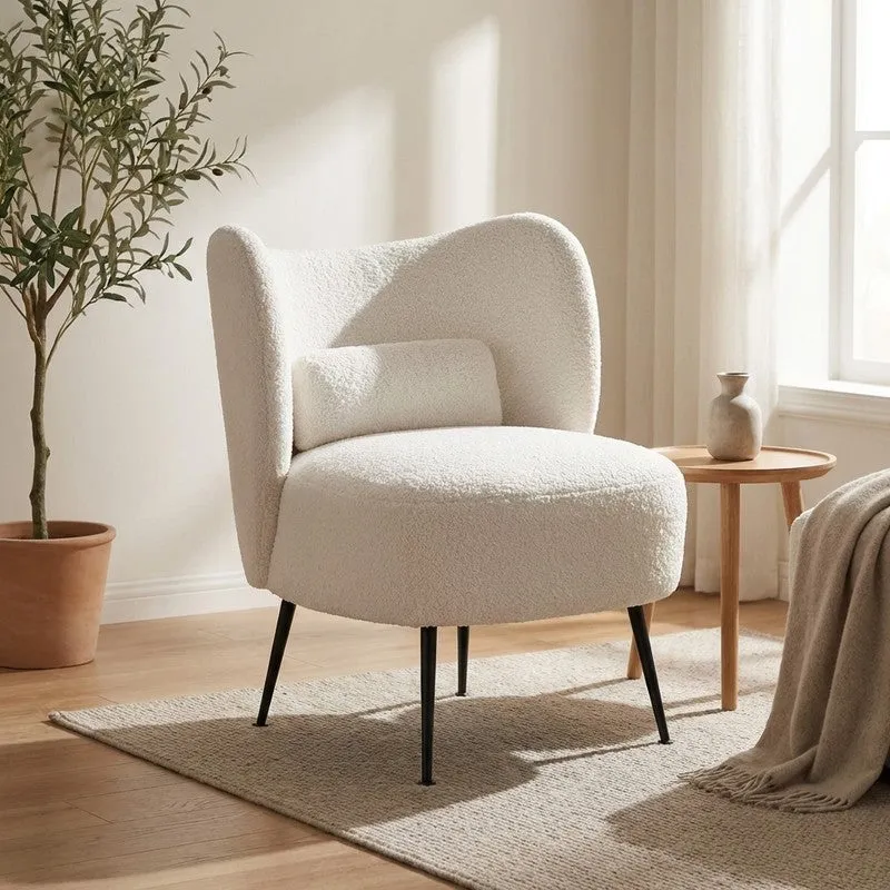 Modvyn Neem Wood Accent Chair - White media 1