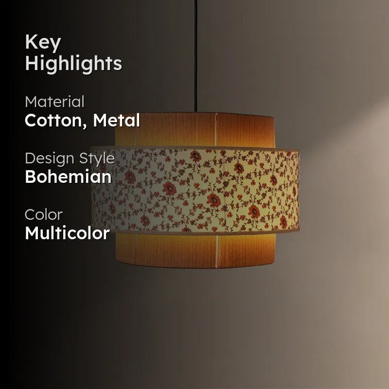 Fig Living Colour Weave Cotton Ceiling Lamp - Brown media 2