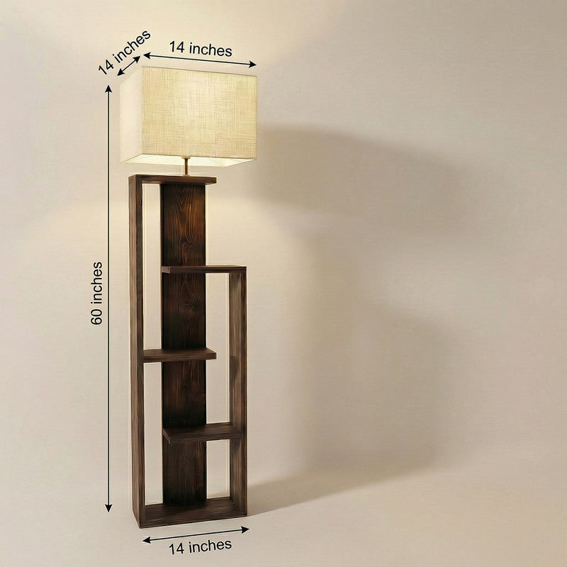 BareGlow Wooden Floor Lamp - Brown media 10