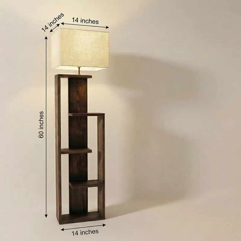 BareGlow Wooden Floor Lamp - Brown media 10