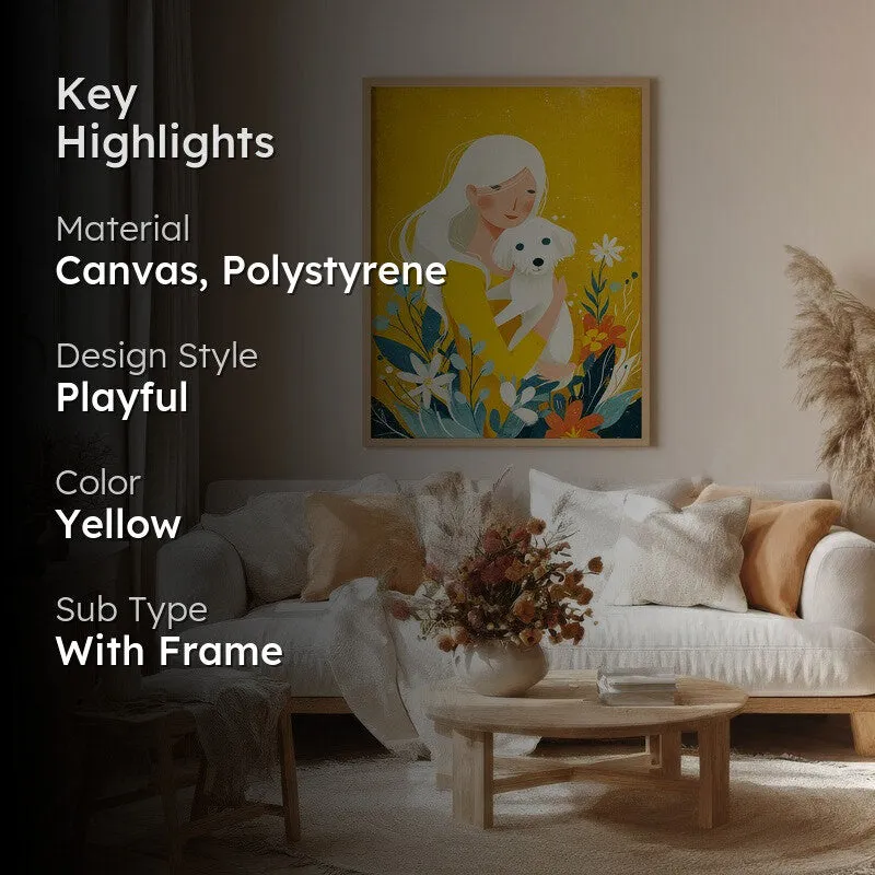 Suniva Canvas Wall Painting With Brown Frame media 2