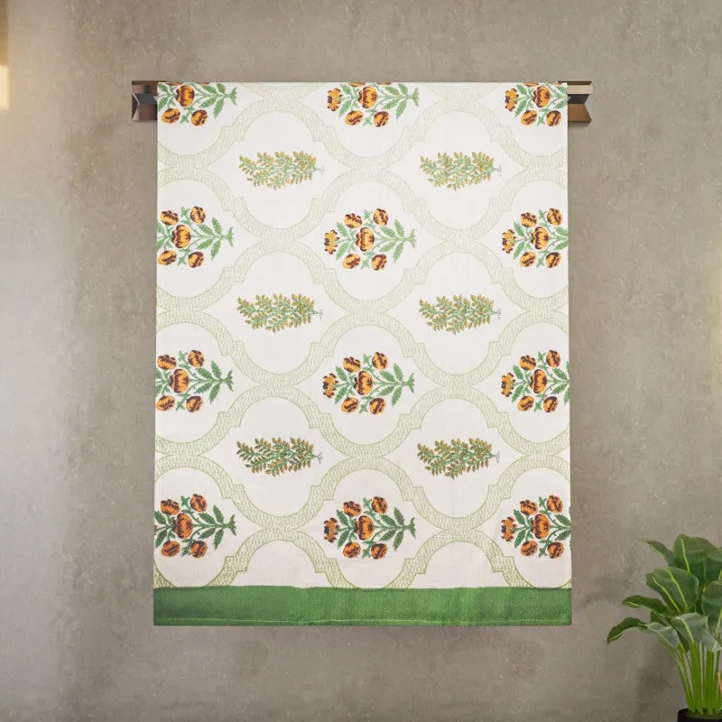 Flora Drift Cotton Towels (Green) - Three Piece Set media 4
