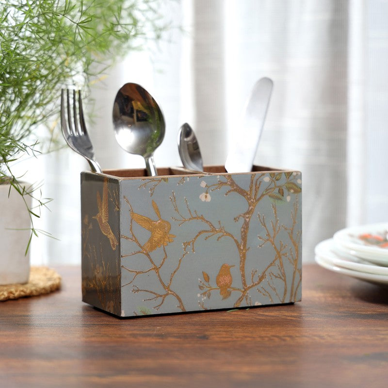 Oakridge Wooden Serving Tray With Cutlery Holder - Four Piece Set media 9