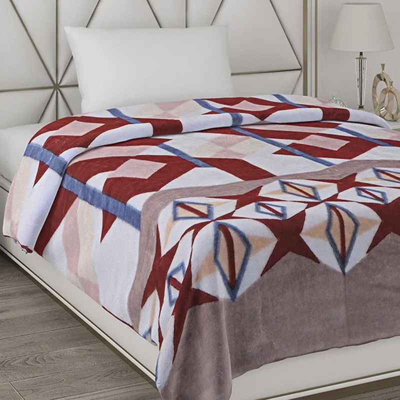 Monte Carlo Starry Haven Blanket (Maroon,White) - 500 GSM media 4