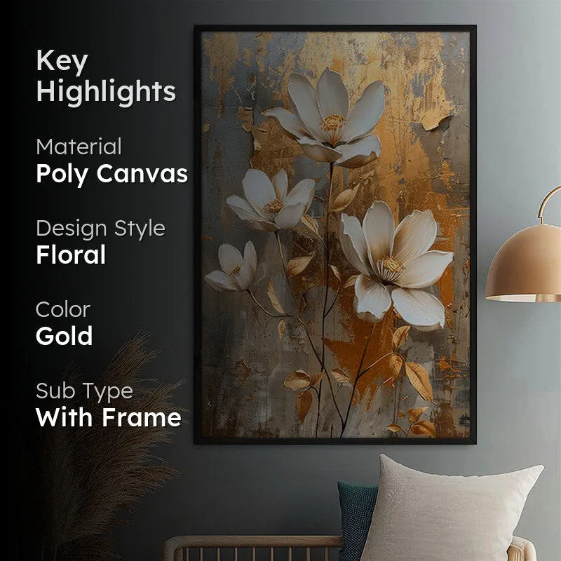 Flora Aurea Wall Painting With Frame media 2
