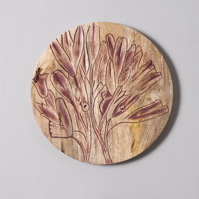 Etched Elegance Wooden Wall Plates - Set Of Eight media 10