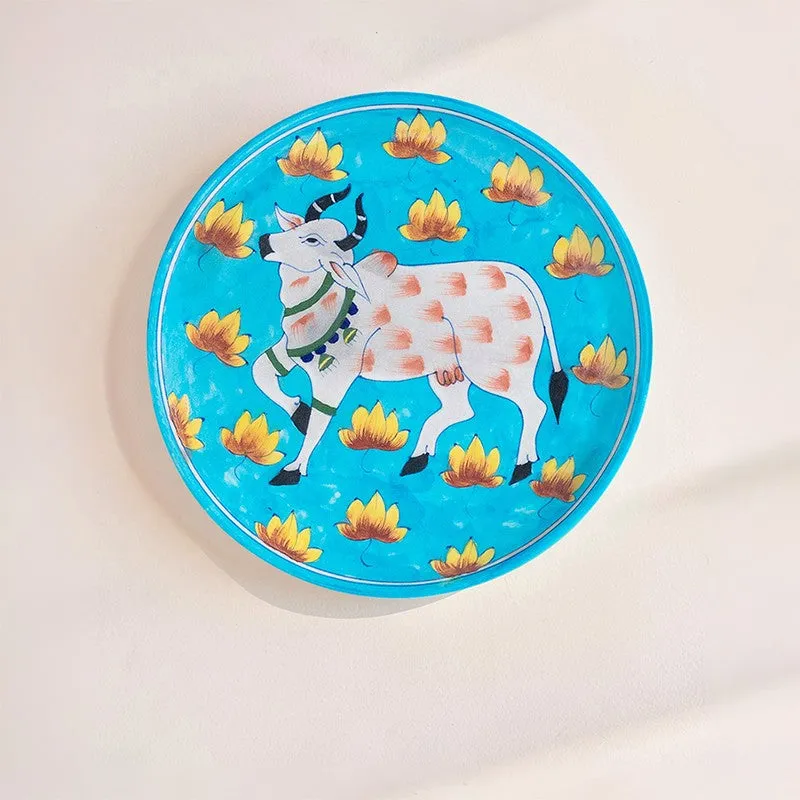 Nandi Blue Handpainted Wall Plate media 5