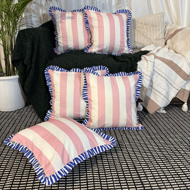 Stripe II Cushion Cover (Pink) - Set Of Five