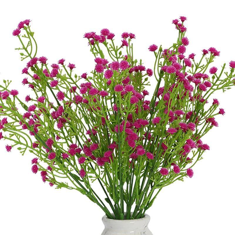 Faux Gypsophila Floral Bunch (Dark Pink) - Set Of Two media 4