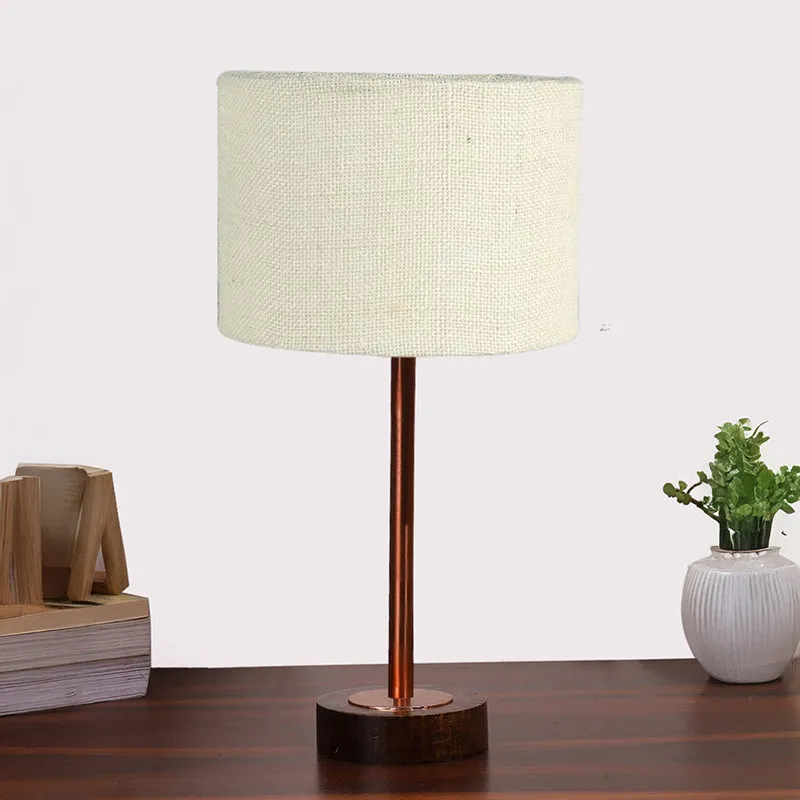 Sienna I Rodin Wooden Table Lamp - White,Copper,Brown media 3