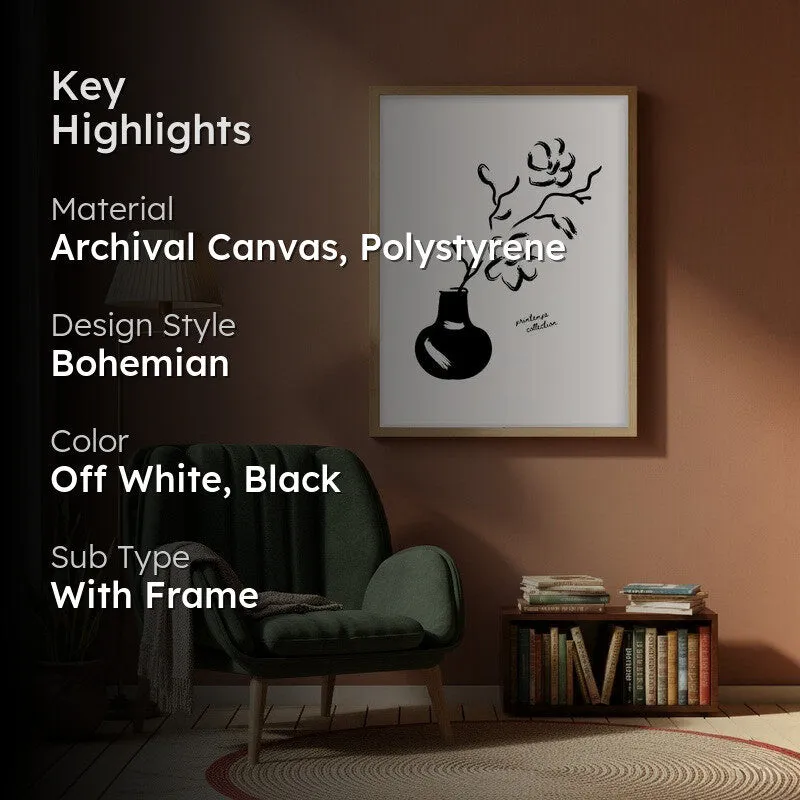 Essence Canvas Wall Painting With Brown Frame media 2