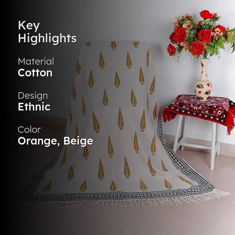 Pine-Drop Handblock Printed Throws media 2