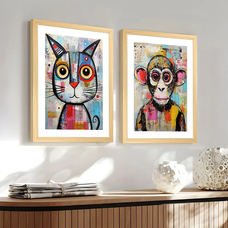 Psych Fauna Wall Art With Frame - Set Of Two media 6