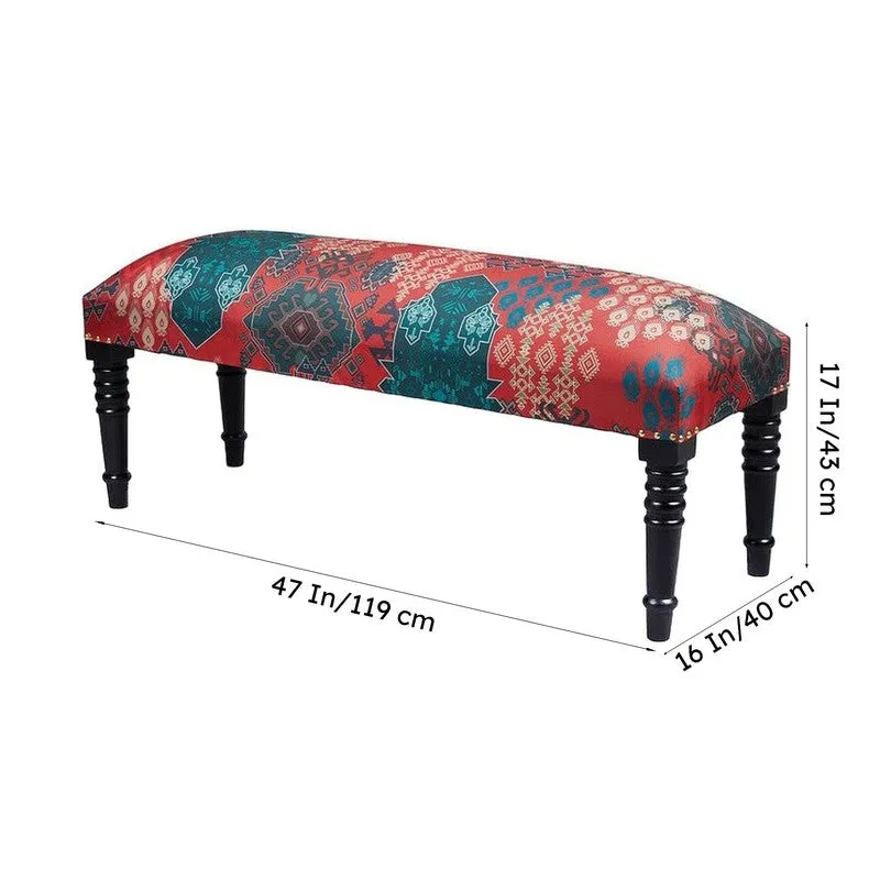 India Circus Sheesham Wood Heritage Haven Wooden Bench media 7