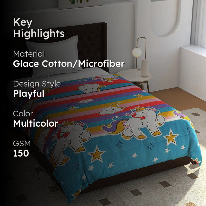 Unicorn Dreams Kids Comforter - 150 GSM media 2