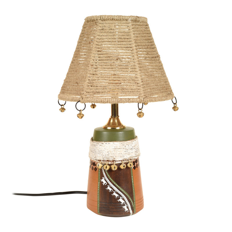 Alina Hand Knitted Terracotta Table Lamp - Multicolor media 4