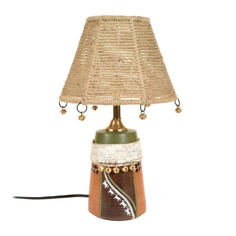 Alina Hand Knitted Terracotta Table Lamp - Multicolor media 4