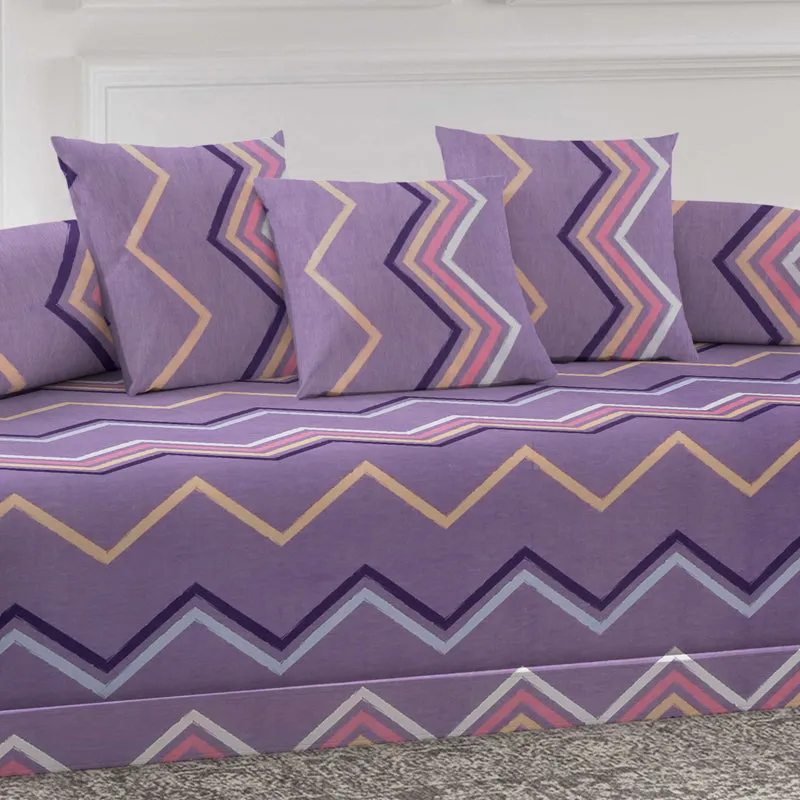 Funky Chevrons Diwan Set - Six Piece Set media 3