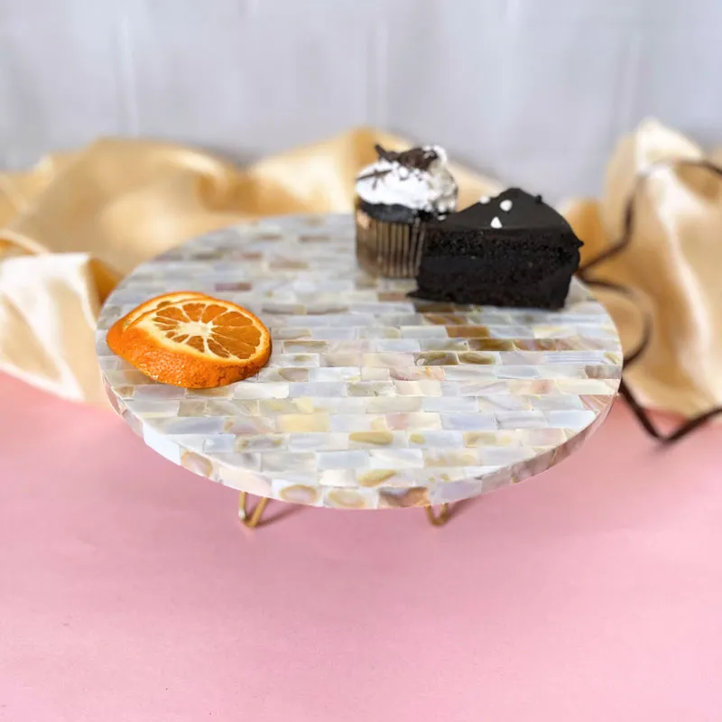 Lvie Mother Of Pearl Cake Stand media 3