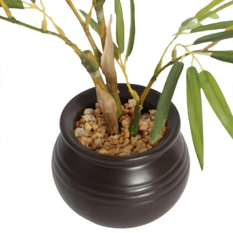 Faux Bamboo Bonsai In Ceramic Pot - 30 cms media 3