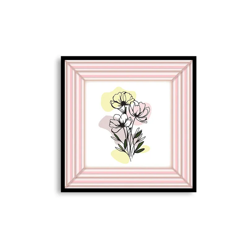 Blushing Buds Wall Art with Black Frame media 3